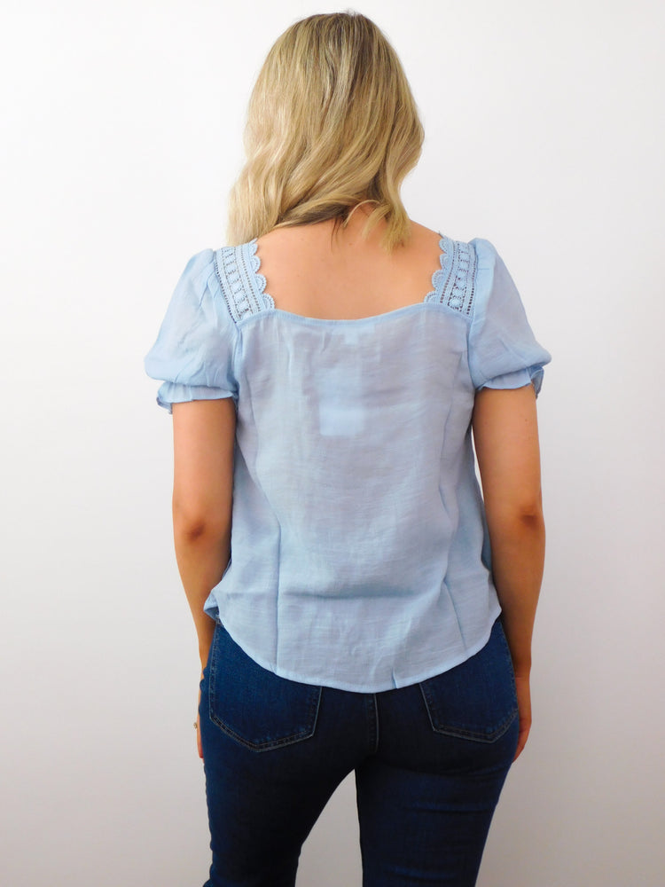 Ready For Vacation Top: Light Blue
