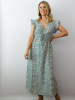 All My Love Dress: Teal/White