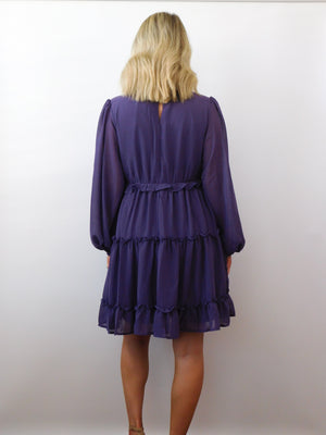 Autumn Breeze Dress: Purple