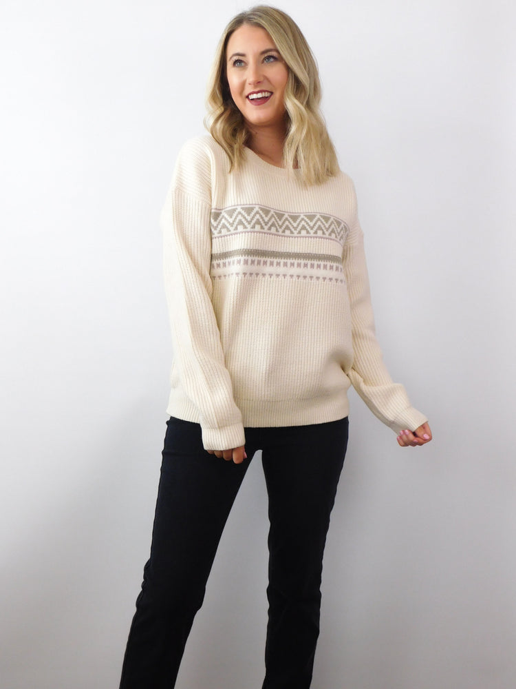 Home For The Holidays Sweater: Ivory