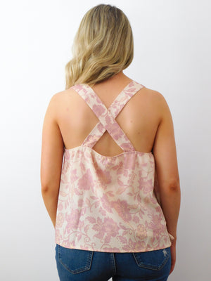 Summer Is Coming Tank: Pink/Cream