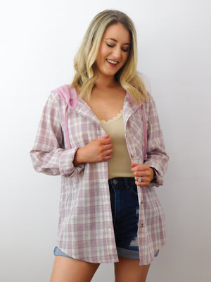 Bonfire Nights Flannel: Lilac/Ivory