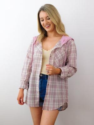 Bonfire Nights Flannel: Lilac/Ivory