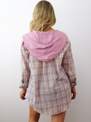 Bonfire Nights Flannel: Lilac/Ivory