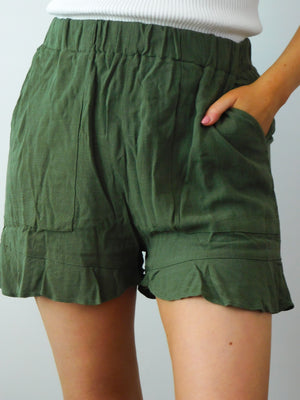 Summer Lovin' Shorts: Army Green