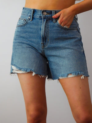 Summer Season Denim Shorts: Medium Wash