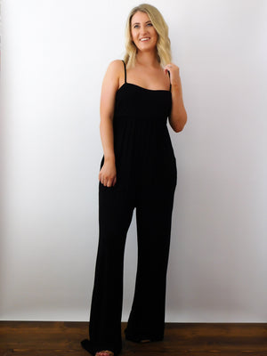 Listen To Your Heart Jumpsuit: Black