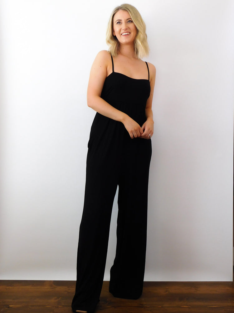 Listen To Your Heart Jumpsuit: Black