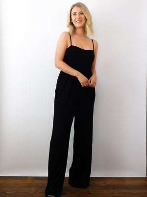 Listen To Your Heart Jumpsuit: Black