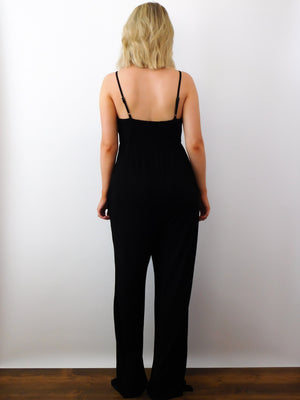 Listen To Your Heart Jumpsuit: Black