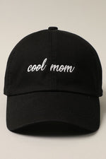 "cool mom" Hat: Black