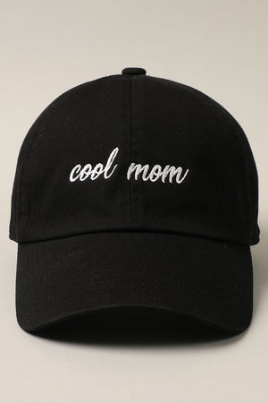 "cool mom" Hat: Black