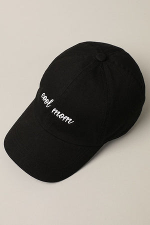"cool mom" Hat: Black