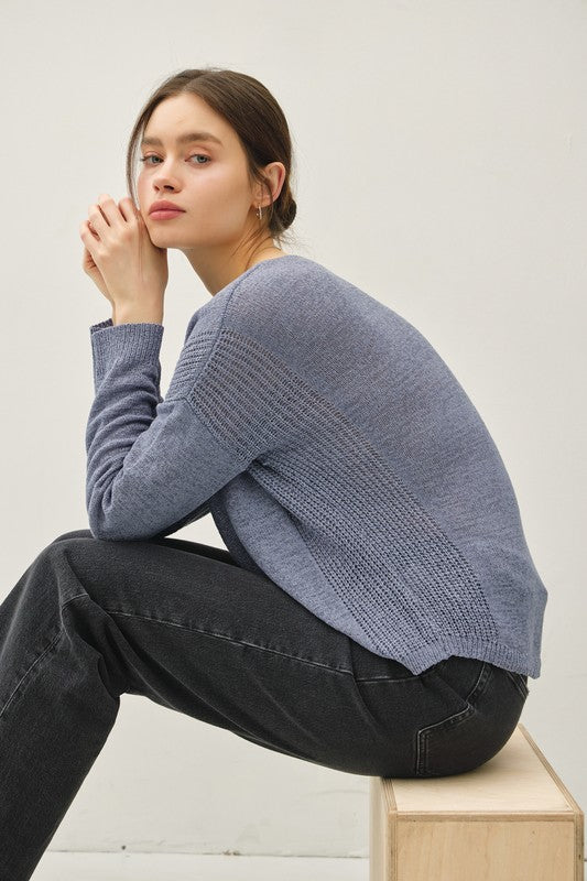 Autumn Breeze Top: Slate Blue