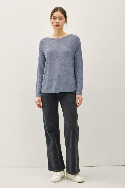 Autumn Breeze Top: Slate Blue