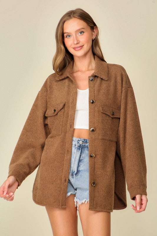 Casual Days Shacket: Mocha