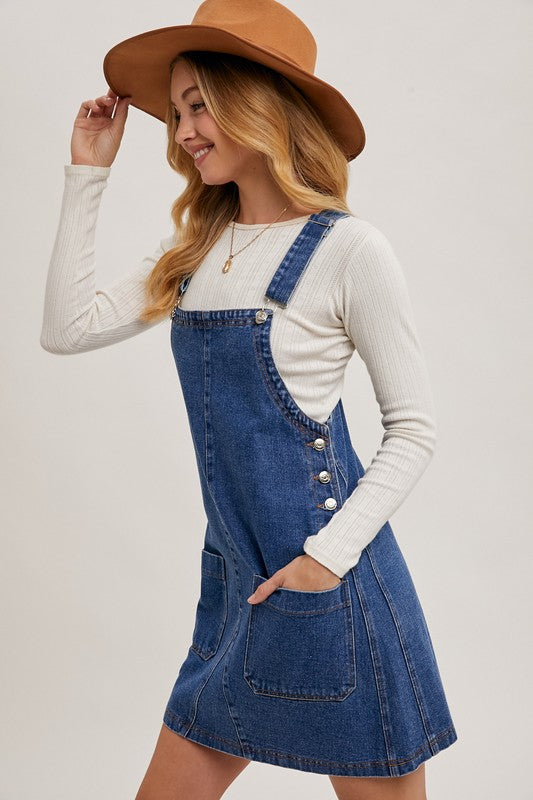 Blue Jean Baby Dress: Dark Wash Denim