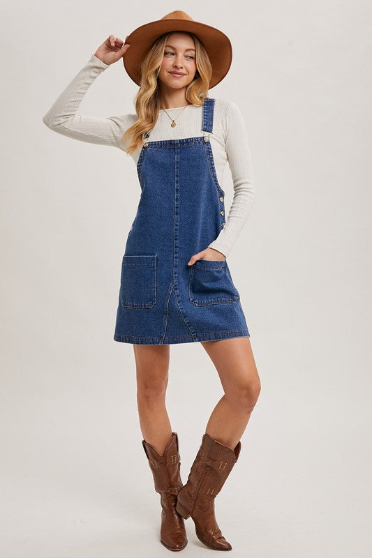 Blue Jean Baby Dress: Dark Wash Denim