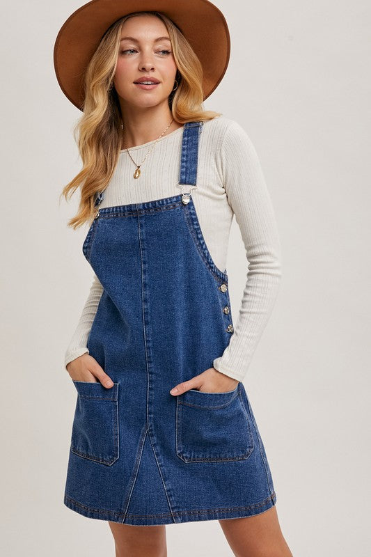 Blue Jean Baby Dress: Dark Wash Denim