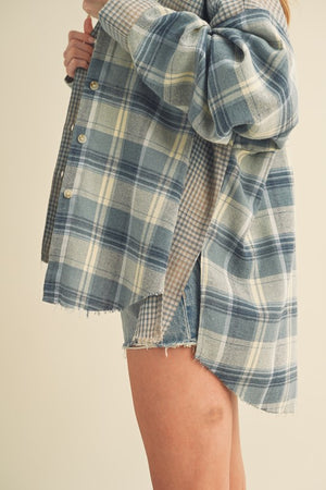 Winter Blues Flannel: Multi