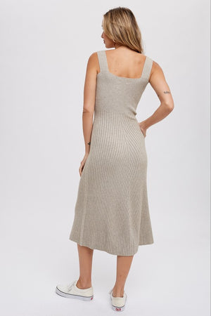 In The Mood Sweater Dress: Grey