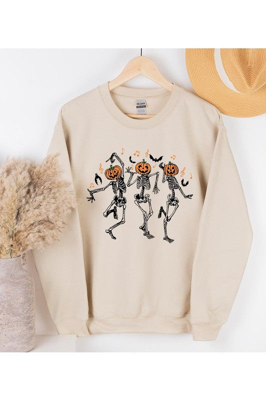 Dancing Skeletons Sweatshirt: Sand