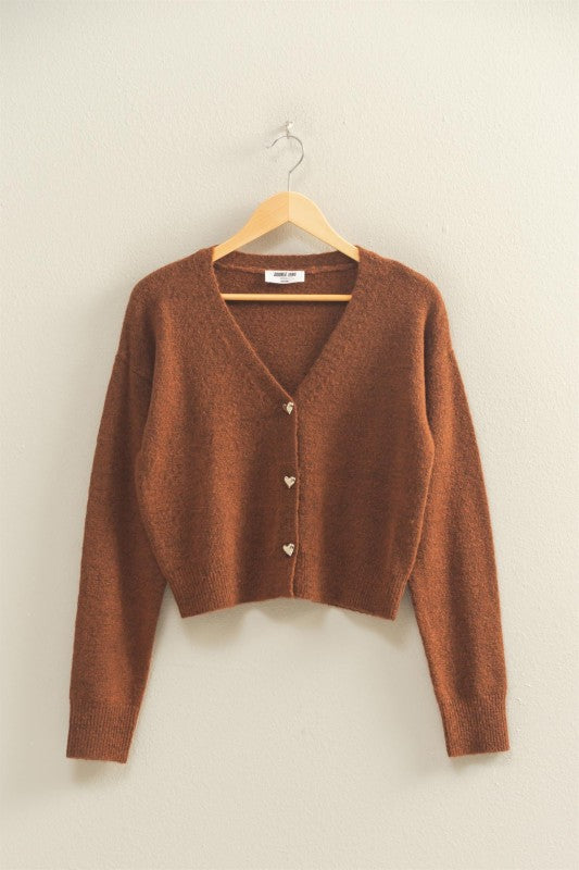 I Heart You Cardigan: Cinnamon