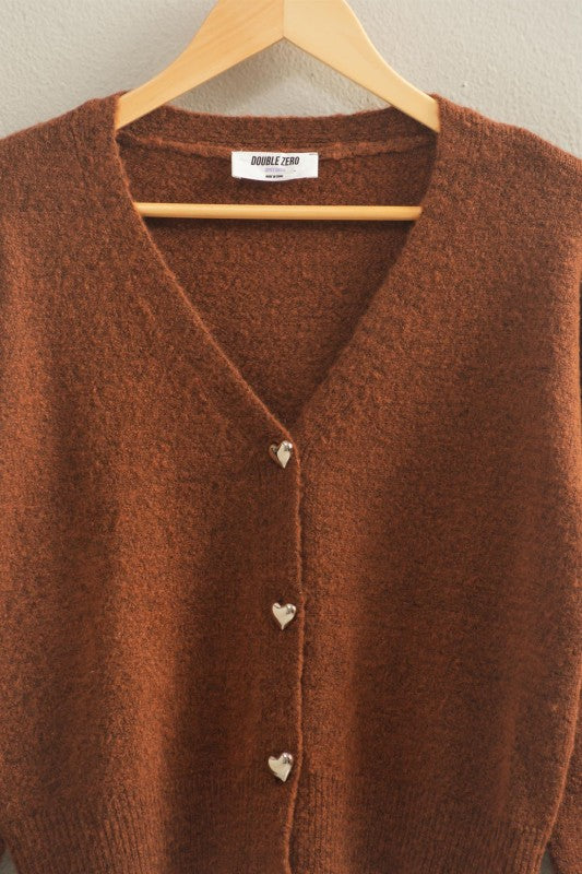 I Heart You Cardigan: Cinnamon