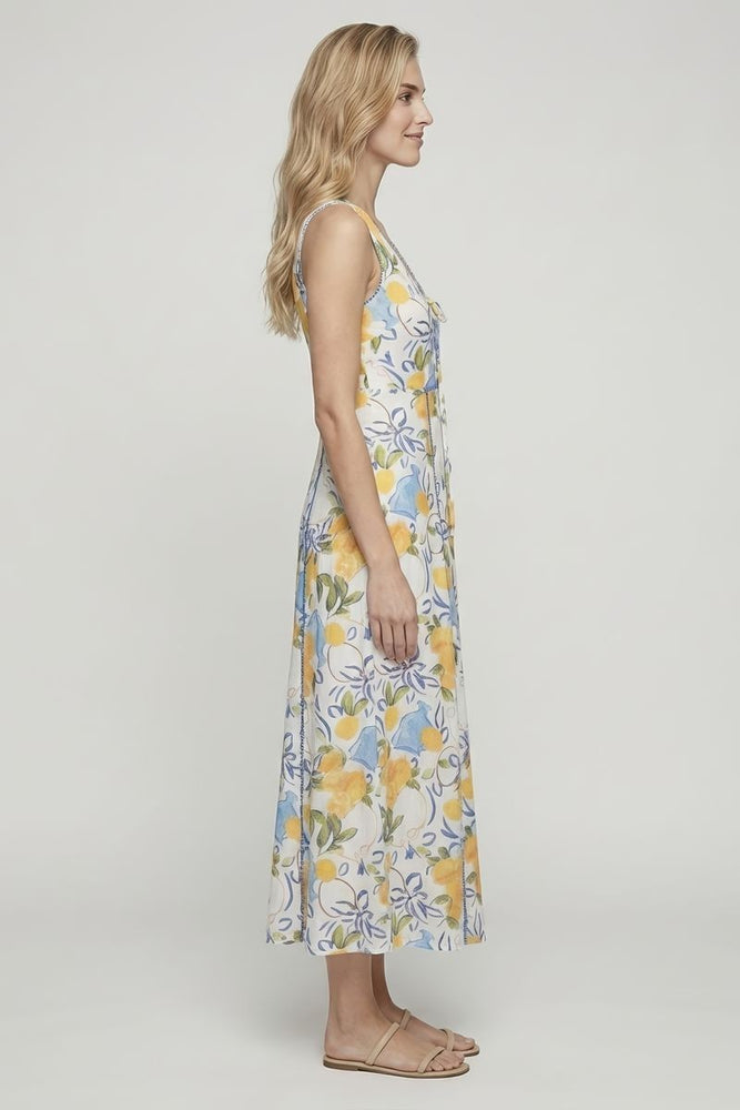 Lemon Print Floral Maxi Dress – Love Me Apparel Boutique