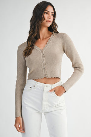 Fall Is Coming Cardigan: Light Brown