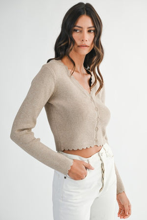 Fall Is Coming Cardigan: Light Brown
