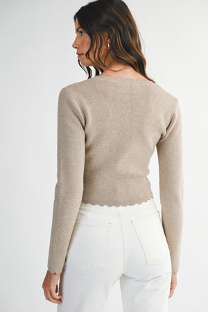 Fall Is Coming Cardigan: Light Brown