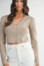 Fall Is Coming Cardigan: Light Brown