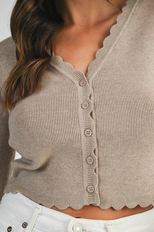 Fall Is Coming Cardigan: Light Brown