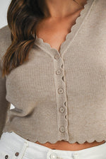 Fall Is Coming Cardigan: Light Brown