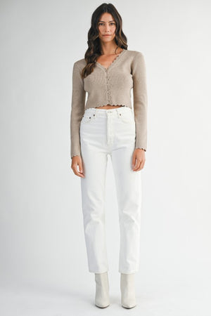 Fall Is Coming Cardigan: Light Brown