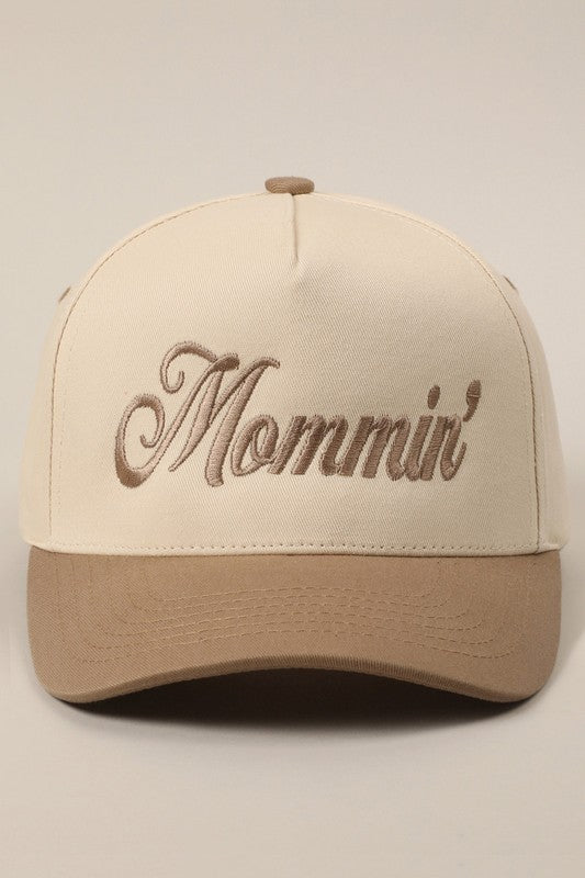 "Mommin'" Hat: Beige