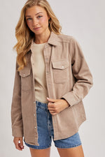 Fall Feeling Shacket: Mushroom