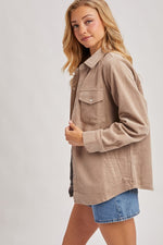 Fall Feeling Shacket: Mushroom