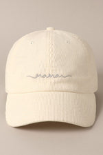"mama" Hat: Off-White