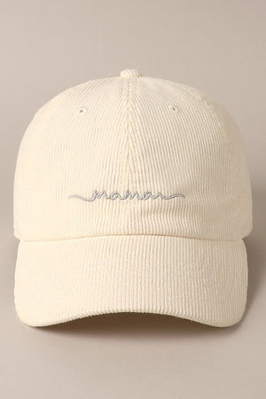 "mama" Hat: Off-White