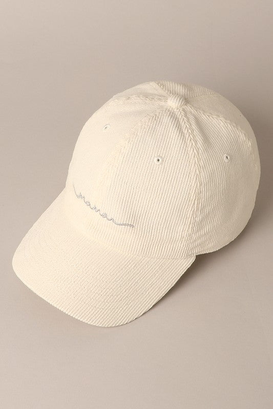 "mama" Hat: Off-White