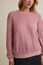 Follow Me Sweater Top: Dusty Pink