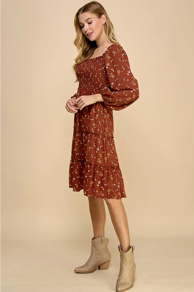 Grateful For You Dress: Rust