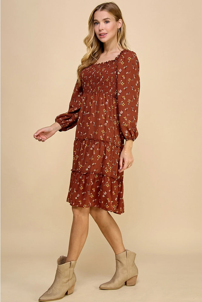 Grateful For You Dress: Rust