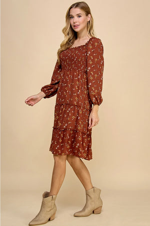 Grateful For You Dress: Rust