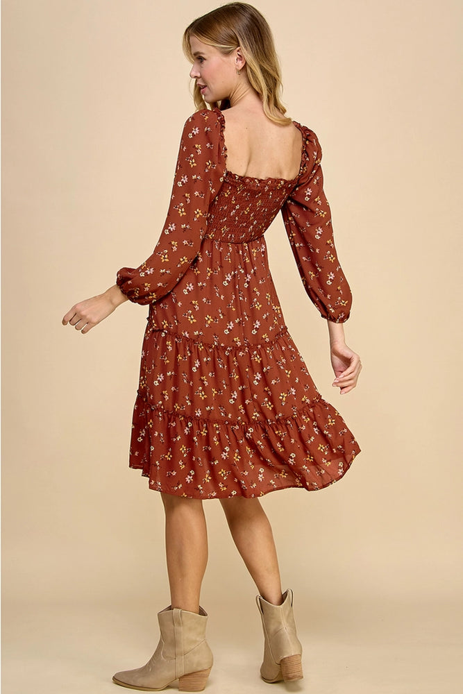 Grateful For You Dress: Rust
