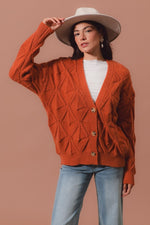 Be Thankful Cardigan: Rust