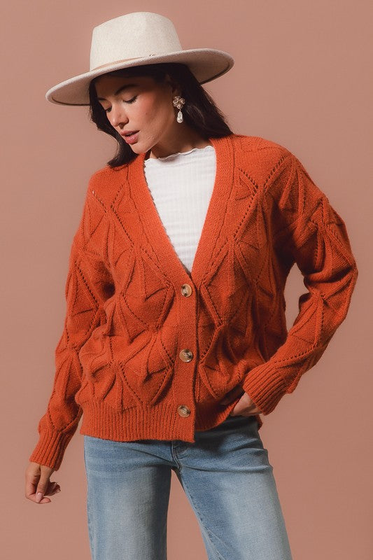 Be Thankful Cardigan: Rust