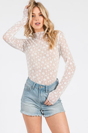 Lovely In Lace Top: White
